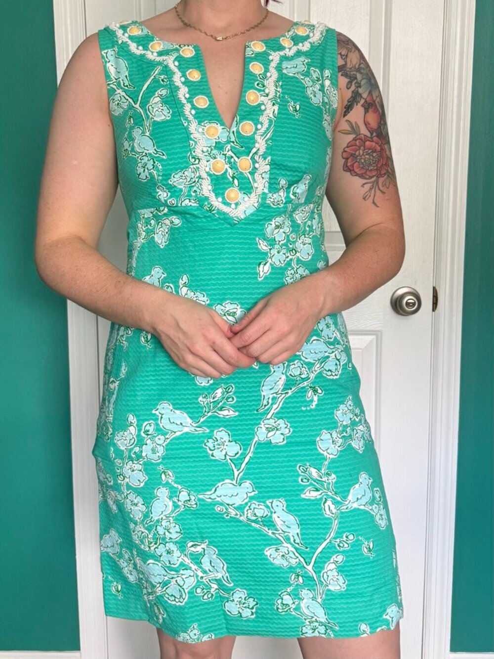 Lilly Pulitzer Bird & Blossom Beaded Shift Dress